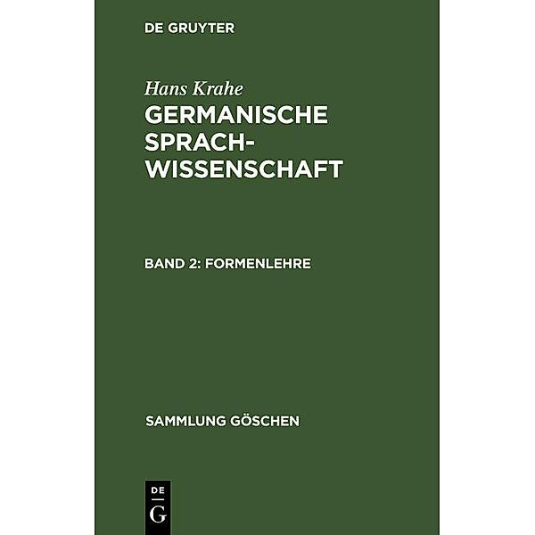 Formenlehre / Sammlung Göschen Bd.2233, Hans Krahe