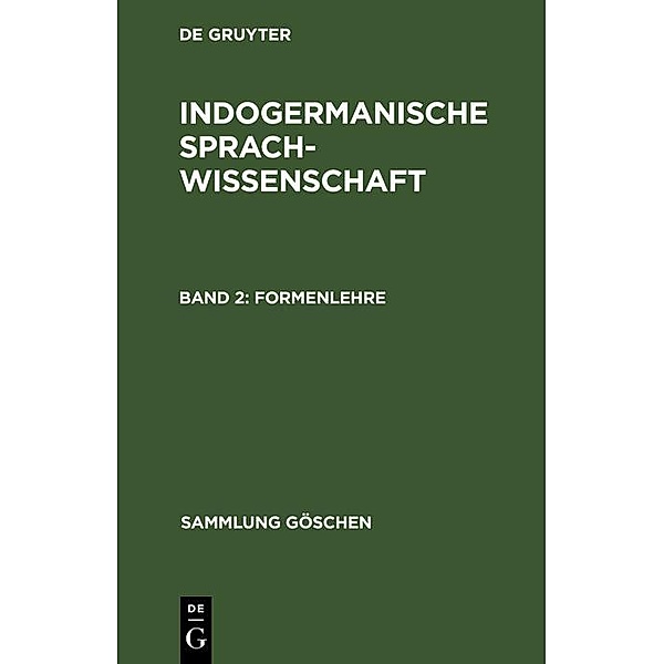 Formenlehre / Sammlung Göschen Bd.64