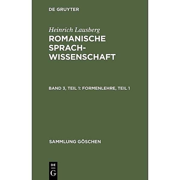 Formenlehre, Teil 1, Heinrich Lausberg