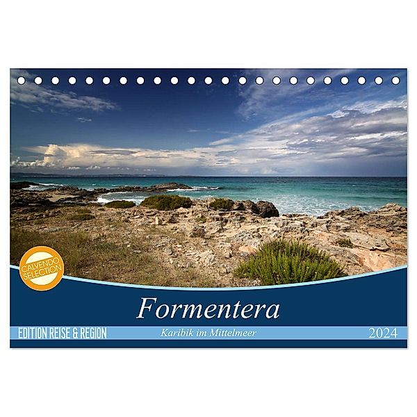 Formentera - Karibik im Mittelmeer (Tischkalender 2024 DIN A5 quer), CALVENDO Monatskalender, Thomas Deter