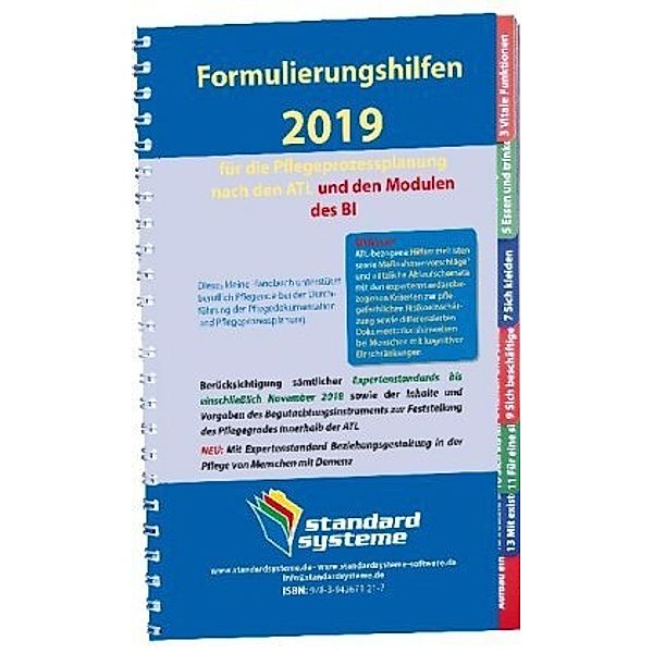 Formulierungshilfen 2019 für die Pflegeprozessplanung nach den ATL und den Modulen des BI