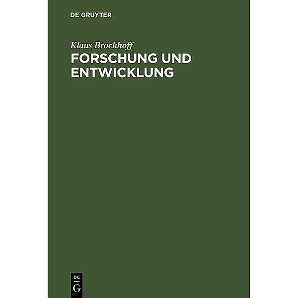 Forschung und Entwicklung, Klaus Brockhoff