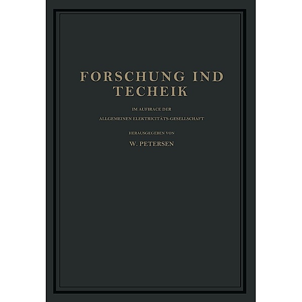 Forschung und Technik, W. Petersen