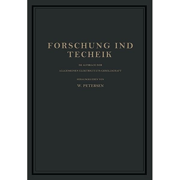 Forschung und Technik, W. Petersen