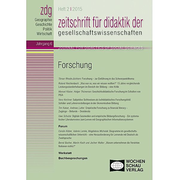 Forschung / Zeitschrift für Didaktik der Gesellschaftswissenschaften