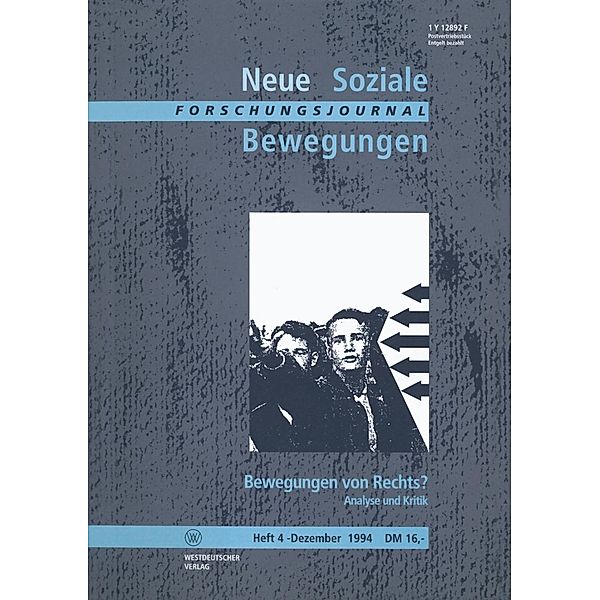 Forschungsjournal Neue Soziale Bewegungen, Ansgar Klein, Hans-Josef Legrand, Thomas Leif