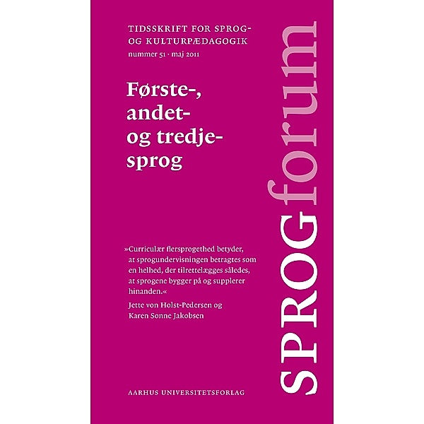 Forste-, andet- og tredjesprog / Sprogforum Bd.51