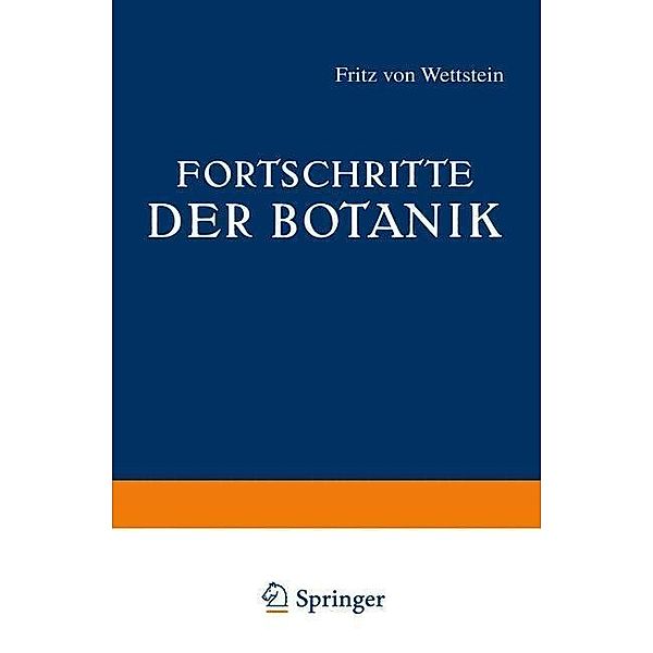 Fortschritte der Botanik, Fritz von Wettstein