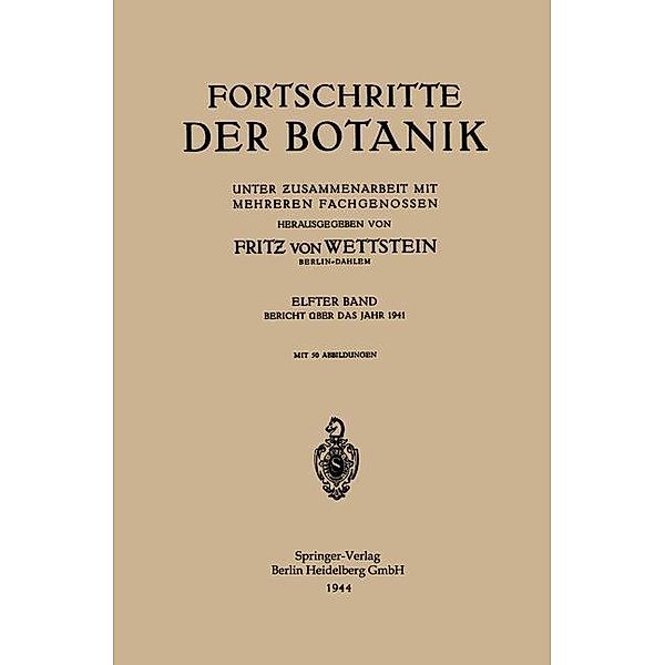 Fortschritte der Botanik / Progress in Botany Bd.11, Fritz von Wettstein