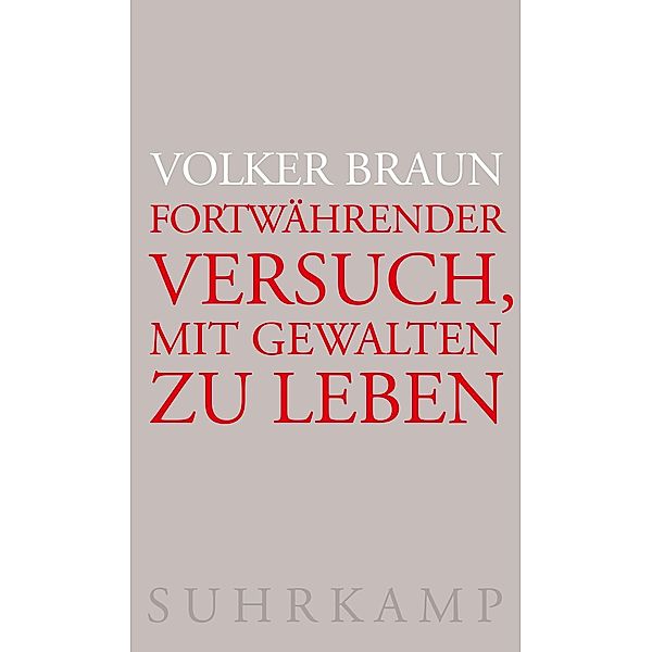 Fortwährender Versuch, mit Gewalten zu leben, Volker Braun