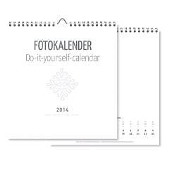 Foto-Bastelkalender 2014 datiert, weiß