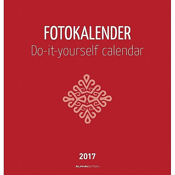 Foto-Bastelkalender 2017 datiert rot