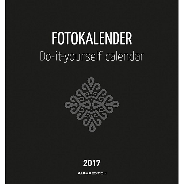 Foto-Bastelkalender 2017 datiert, schwarz