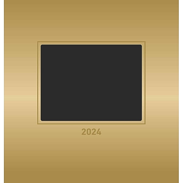 Foto-Bastelkalender Gold 2024 - Do it yourself calendar 21x22 cm - datiert - Kreativkalender - Foto-Kalender - Alpha Edition