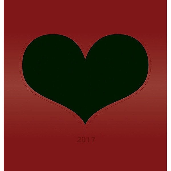 Foto-Bastelkalender Herz  2017 datiert, schwarz