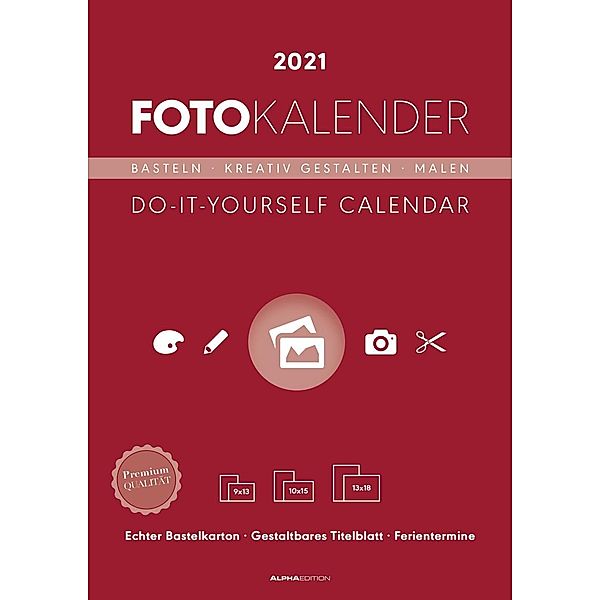 Foto-Bastelkalender rot 2021