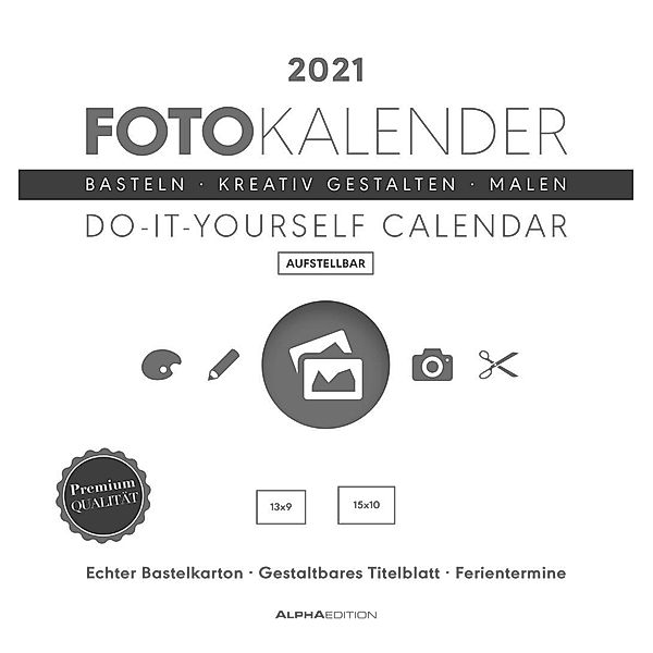 Foto-Bastelkalender weiß 2021