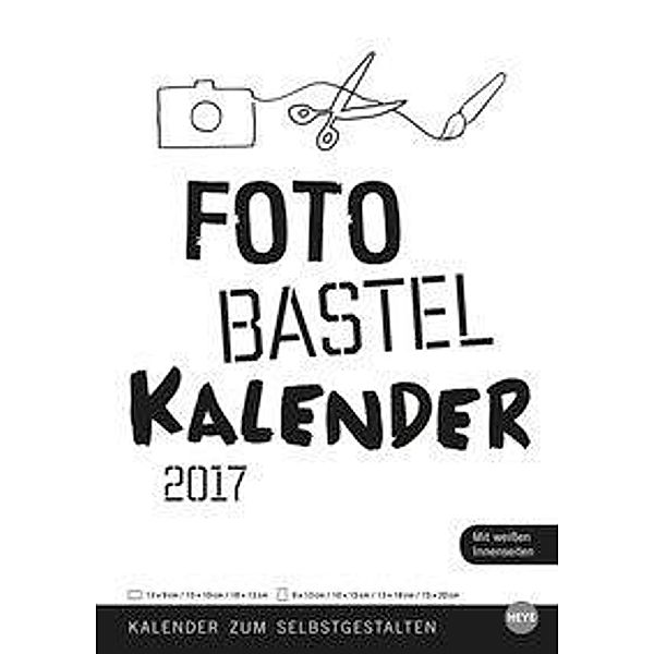 Foto-Bastelkalender weiß A4 2017