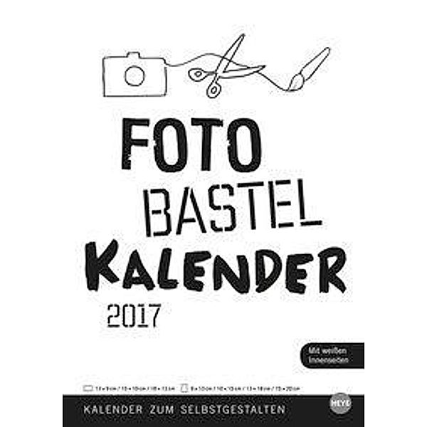 Foto-Bastelkalender weiss A4 2017