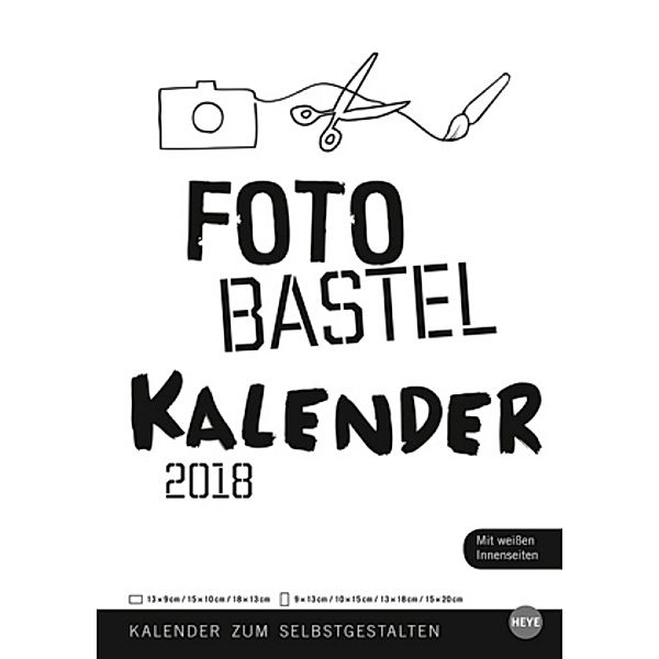 Foto-Bastelkalender weiss A4 2018