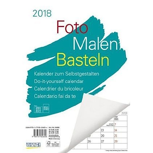 Foto-Malen-Basteln A4 weiß Notice 2018
