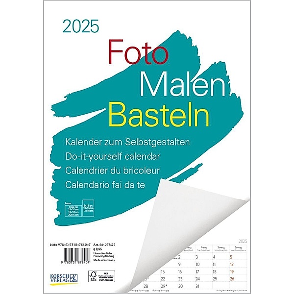 Foto-Malen-Basteln A4 weiss Notice 2025