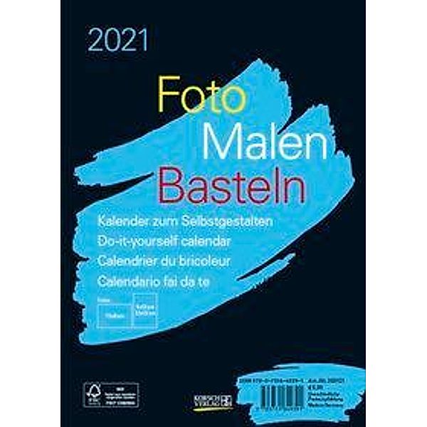 Foto-Malen-Basteln Bastelkalender A5 schwarz 2021
