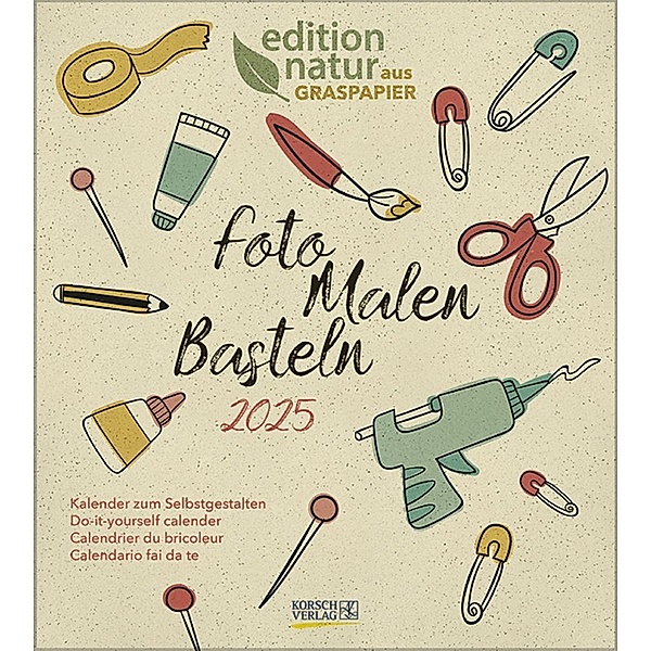 Foto-Malen-Basteln Bastelkalender Graspapier 2025