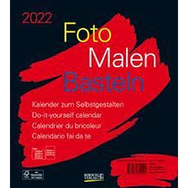 Foto-Malen-Basteln Bastelkalender schwarz 2022