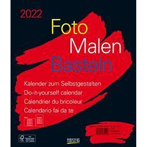 Foto-Malen-Basteln Bastelkalender schwarz gross 2022