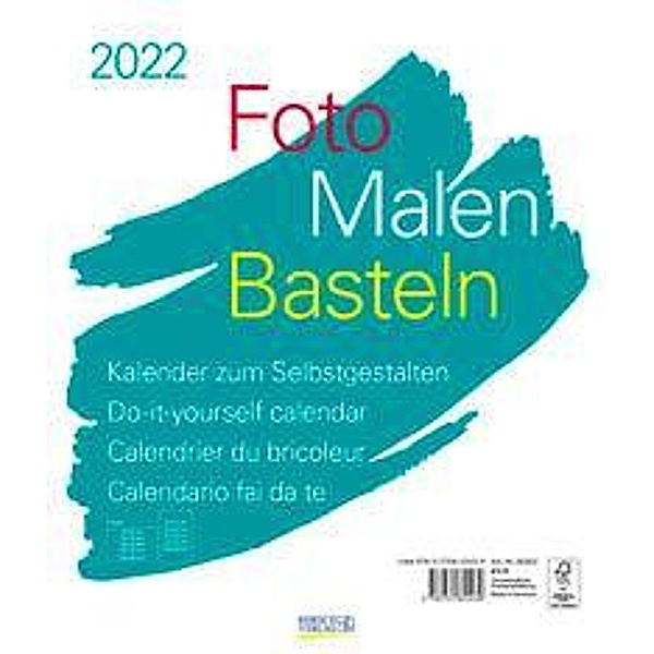 Foto-Malen-Basteln Bastelkalender weiß groß 2022