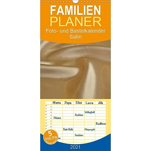 Foto- und Bastelkalender Satin - Stilvoll zum Selbstgestalten - Familienplaner hoch (Wandkalender 2021 , 21 cm x 45 cm,, Maximilian Buckstern