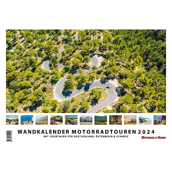 Foto-Wandkalender Motorradtouren 2024 DIN A2 quer
