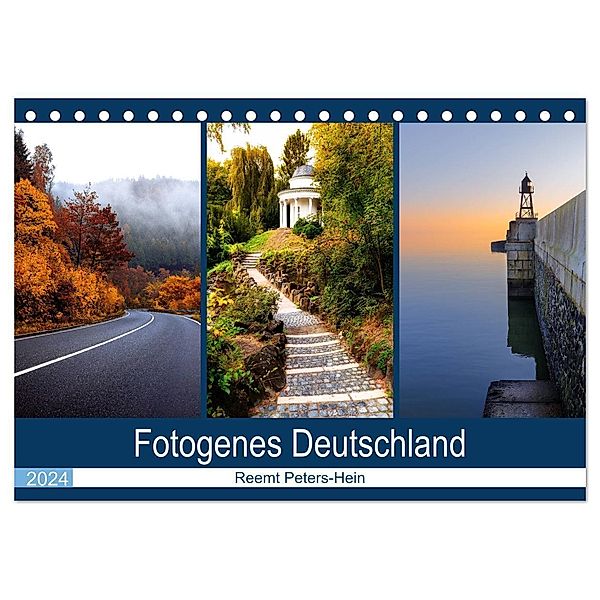 Fotogenes Deutschland (Tischkalender 2024 DIN A5 quer), CALVENDO Monatskalender, Reemt Peters-Hein