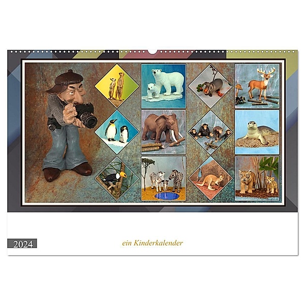 Fotograf auf Pirsch - ein Kinderkalender (Wandkalender 2024 DIN A2 quer), CALVENDO Monatskalender, Rolf Frank