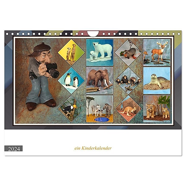 Fotograf auf Pirsch - ein Kinderkalender (Wandkalender 2024 DIN A4 quer), CALVENDO Monatskalender, Rolf Frank