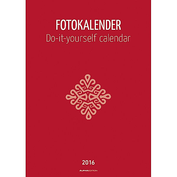 Fotokalender, Bastelkalender rot 2016. Do-it-yourself calendar