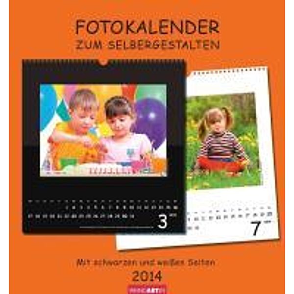 Fotokalender zum Selbergestalten 2014. Mit schwarzen und weißen Seiten
