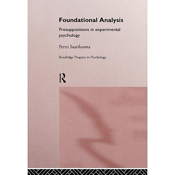 Foundational Analysis, Pertti Saariluoma