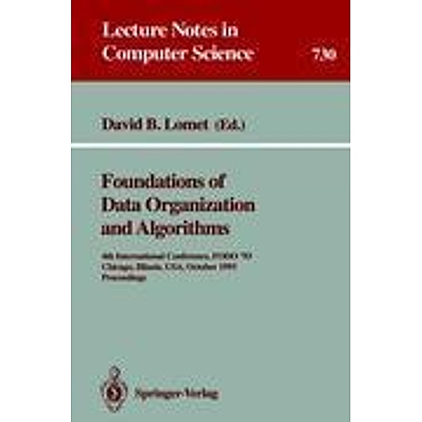 Foundations of Data Organization and Algorithms