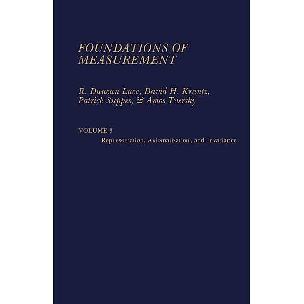 Foundations of Measurement, R Duncan Luce