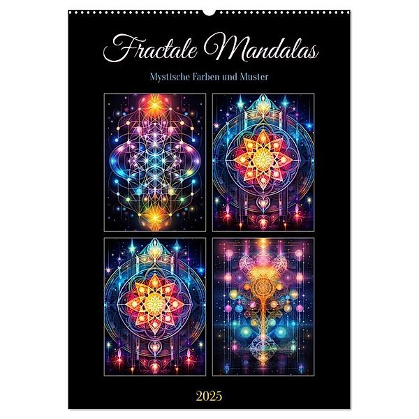 Fractale Mandalas (Wandkalender 2025 DIN A2 hoch), CALVENDO Monatskalender, Calvendo, Steffen Gierok-Latnaik