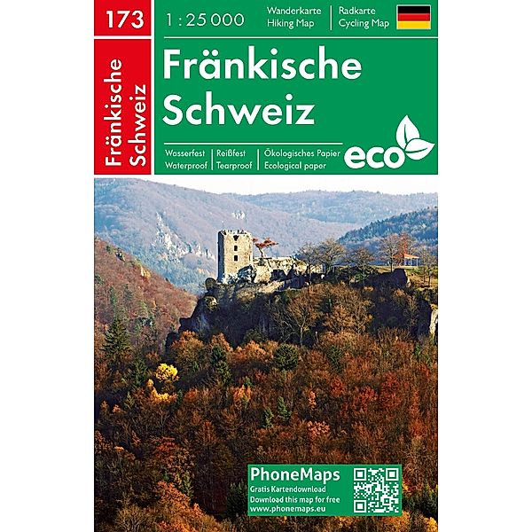 Fränkische Schweiz, Wander - Radkarte 1 : 25 000