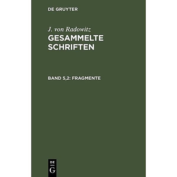 Fragmente, Teil 2, J. von Radowitz