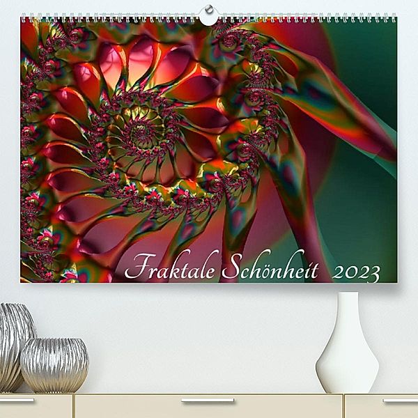 Fraktale Schönheit 2023 (Premium, hochwertiger DIN A2 Wandkalender 2023, Kunstdruck in Hochglanz), Shako M. Burkhardt