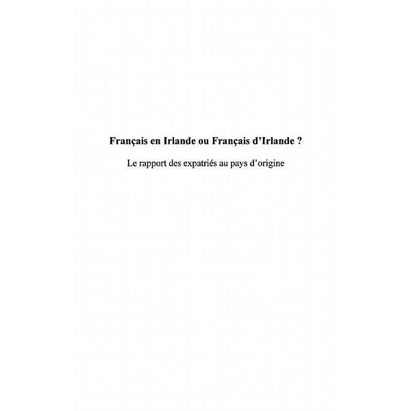 Francais en irlande ou francais d'irlande / Hors-collection, Marion Charpenel