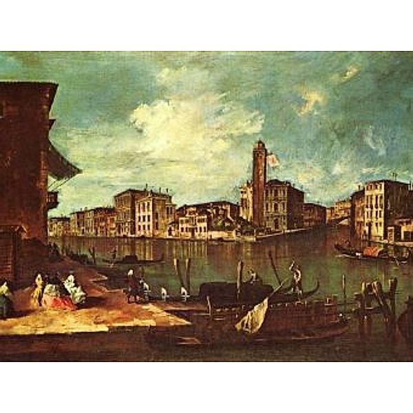 Francesco Guardi - Der Canal Grande in San Geremia, von einem Ankerplatz der Gondeln aus gesehen - 100 Teile (Puzzle)