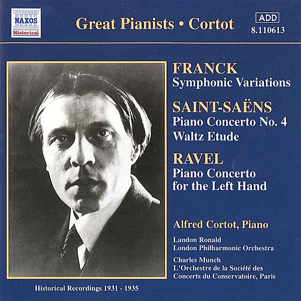 Franck Ravel Saint-Saens, Alfred Cortot