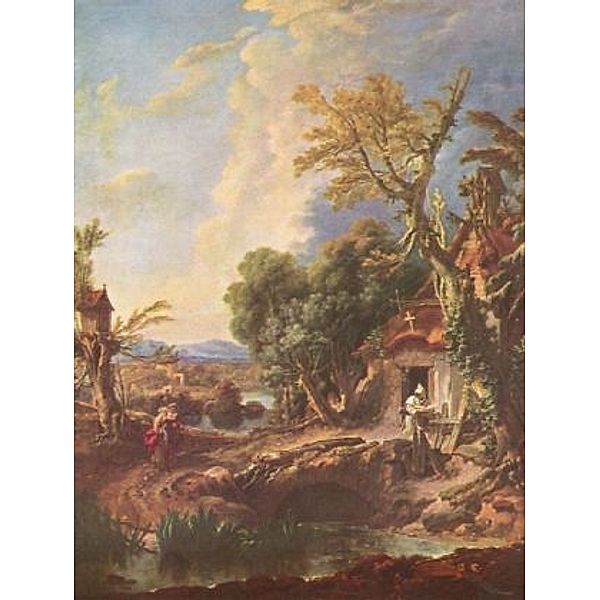 François Boucher - Landschaft mit dem Bruder Lucas - 1.000 Teile (Puzzle)