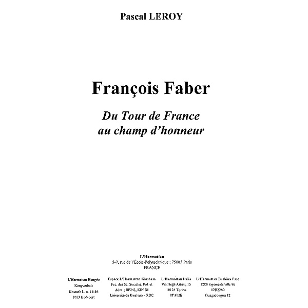 Francois Faber / Hors-collection, LEROY PASCAL